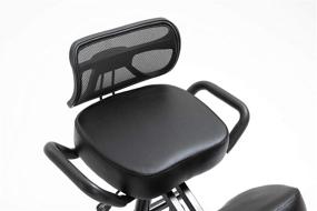 img 2 attached to 🪑 Stylish Ergonomic Kneeling Chair Featuring Plush Leather Cushions, Adjustable Height, Lumbar Support, Convenient Handles, Optimal Comfort for Back Pain Relief, Ideal for Remote Work & Office Use, Sleek Black Design Stork [Updated August 2021]