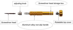 img 2 attached to Универсальный 5-в-1 многофункциональный отвёртка с точными плоскими и филипсовыми наконечниками для электроники, очков, компьютеров и игрушек.