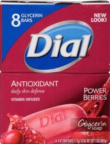 img 3 attached to 🍓 Dial Skin Care Bar Soap, Power Berries - 8 Bars, 4 Ounce | Gentle Cleansing and Nourishment for a Healthy Skin