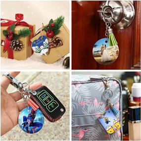 img 3 attached to OLSUNOR Sublimation Keychain Blanks Kit: 152pcs Double-Sided Heat 🔑 Transfer Sublimation Blanks Set for DIY Christmas Craft Gift Making