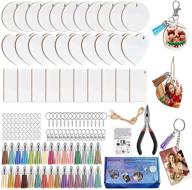 olsunor sublimation keychain blanks kit: 152pcs double-sided heat 🔑 transfer sublimation blanks set for diy christmas craft gift making logo