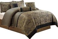 chezmoi collection lisbon jacquard comforter bedding logo