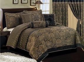 img 3 attached to Chezmoi Collection Lisbon Jacquard Comforter Bedding