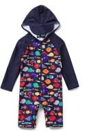 👶 bonverano tm upf 50+ infant boy's long sleeve one-piece sun suit with zipper - enhanced sun protection logo