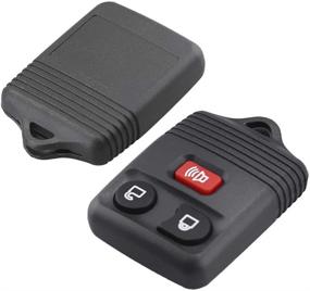 img 1 attached to 🔑 Key Fob Remote Case for Ford F150 F250 F350 E350 Super Duty Edge Excursion Escape Explorer, Lincoln Mazda Mercury | Keyless Entry Remote Starter Control Shell (3 Buttons, 2 Pack)