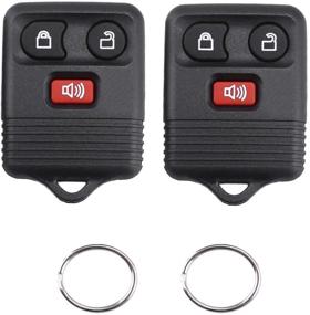 img 4 attached to 🔑 Key Fob Remote Case for Ford F150 F250 F350 E350 Super Duty Edge Excursion Escape Explorer, Lincoln Mazda Mercury | Keyless Entry Remote Starter Control Shell (3 Buttons, 2 Pack)
