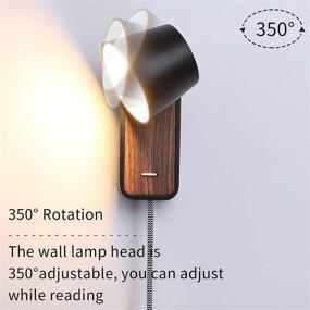 img 3 attached to 🔌 Contemporary Plug-in Wall Lamp: Stylish Nordic Bedside Lighting for Living Rooms, Hallways & Bedrooms