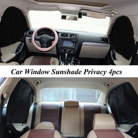 img 3 attached to 🚗 XCBYT Car Privacy Window Sun Shades - 4 Pcs Automotive Interior Sun Protection Curtains with Metal Frames, Magnetic Retractable and Foldable Screens for Fordable Front and Rear Sun Protection - Ideal Auto Accessories