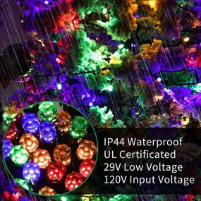 img 3 attached to 🎄 UL Certified Outdoor Indoor Christmas String Lights - 72 FT 200 LEDs with 8 Lighting Modes, Waterproof & Ultra-Bright Multicolor String Lights for Christmas Decorations, Home, Party, Holiday - 2 Pack