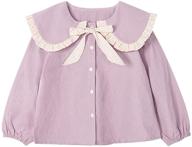 👚 mud kingdom little sleeve collar girls' clothing: stylish tops, tees & blouses! logo