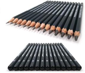 img 2 attached to Kasimir Drawing Pencils Set 14pcs - 12B to 6H Graphite Sketching Pencils - Professional Sketch Pencils for Drawing