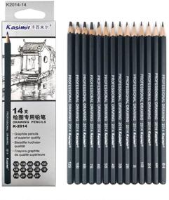 img 4 attached to Kasimir Drawing Pencils Set 14pcs - 12B to 6H Graphite Sketching Pencils - Professional Sketch Pencils for Drawing