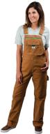 liberty womens washed overalls brown logo