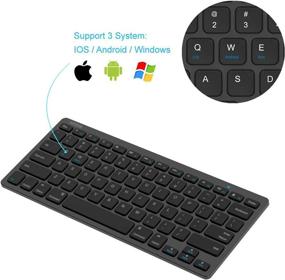img 2 attached to 🔌 Arteck Ultra-Slim Bluetooth Keyboard – Compatible with iPad, iPhone, and Other Bluetooth Enabled Devices – iOS, Android, Windows – Black