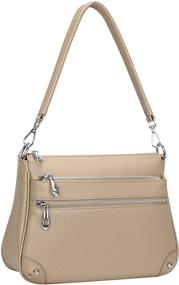 img 3 attached to 👜 CHERISH KISS Crossbody Purses: Stylish Soft Leather Bags with Multiple Zipper Pockets