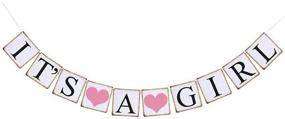 img 2 attached to Charming IT is A Girl Banner Sign: Perfect for Christening, Baby Shower, Birthday Party Decorations & Favors