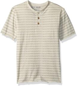 img 1 attached to 👕 Premium Marshmallow Boys' Clothing: Lucky Brand Sleeve Henley for Style-savvy Kids