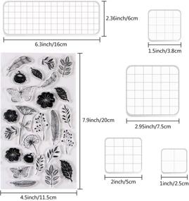img 2 attached to 🖼️ BENBO Acrylic Stamping Blocks Set with Clear Silicone Seal Stamps - 5 Assorted Sizes for Scrapbooking, Crafts, and Card Making