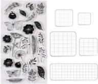 🖼️ benbo acrylic stamping blocks set with clear silicone seal stamps - 5 assorted sizes for scrapbooking, crafts, and card making logo