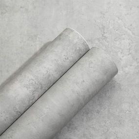 img 2 attached to Grey Cement Contact Paper 3D Textured Peel and Stick Concrete Wallpaper - Ideal for Walls, Kitchen Cabinets, Countertops, Bathrooms, Bedrooms, and Furniture - Size: 24x117 Inches