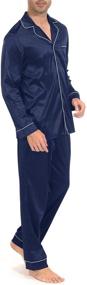 img 2 attached to 👔 Men's Indefini Pajama Sleeve Sleepwear Loungewear Clothing