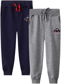 img 4 attached to 🦖 LOKTARC Boys' Dinosaur Clothing: Little Drawstring Sweatpants for Optimal Style and Comfort