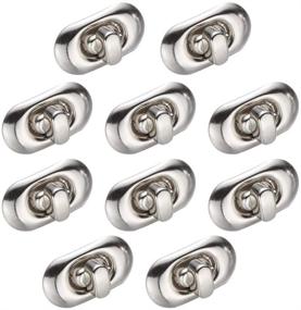 img 4 attached to HEALLILY 12Pcs Silver Turn Lock Clasp Purse Closure 🔒 | Twist Lock Fasteners for DIY Craft Bag Handbag Making