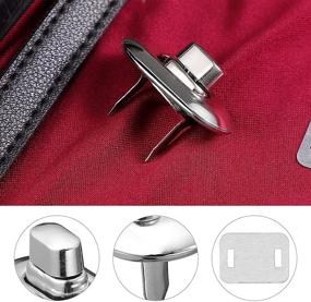 img 3 attached to HEALLILY 12Pcs Silver Turn Lock Clasp Purse Closure 🔒 | Twist Lock Fasteners for DIY Craft Bag Handbag Making