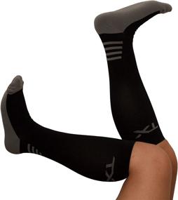 img 4 attached to 🧦 Comfortable and Moisture-Wicking TX Compression Socks 20-30 mmHg: Optimal Graduated Support