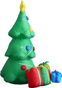 img 1 attached to 🎄 Vibrant 5-Foot Inflatable Christmas Tree: Multicolored Gift Boxes, LED Lights. Perfect for Yard, Garden, and Indoor Decor, Holiday Lighting, Home & Family Outdoor Inflatables