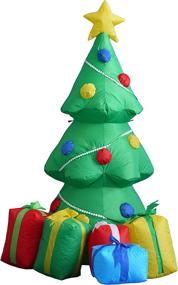 img 4 attached to 🎄 Vibrant 5-Foot Inflatable Christmas Tree: Multicolored Gift Boxes, LED Lights. Perfect for Yard, Garden, and Indoor Decor, Holiday Lighting, Home & Family Outdoor Inflatables