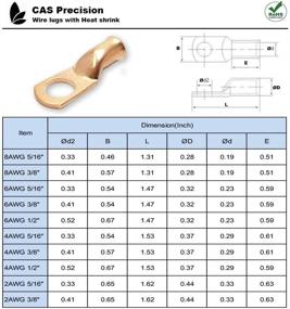 img 1 attached to Battery Copper Shrink Terminal Connectors for Industrial Electrical Applications