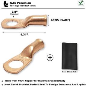 img 3 attached to Battery Copper Shrink Terminal Connectors for Industrial Electrical Applications