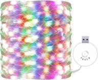 🌈 enhance your outdoor space with 40ft rgb rope lights - usb plug in string lights with remote control and 120led for endless lighting possibilities: 6 color options, 8 lighting modes for bedroom, party, wedding, christmas tapestry логотип