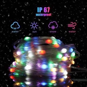 img 3 attached to 🌈 Enhance Your Outdoor Space with 40Ft RGB Rope Lights - USB Plug in String Lights with Remote Control and 120LED for Endless Lighting Possibilities: 6 Color Options, 8 Lighting Modes for Bedroom, Party, Wedding, Christmas Tapestry