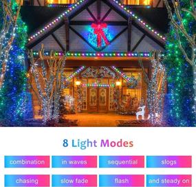 img 2 attached to 🌈 Enhance Your Outdoor Space with 40Ft RGB Rope Lights - USB Plug in String Lights with Remote Control and 120LED for Endless Lighting Possibilities: 6 Color Options, 8 Lighting Modes for Bedroom, Party, Wedding, Christmas Tapestry