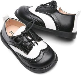 img 3 attached to DADAWEN Classic Lace-Up School Uniform Oxford Comfort Dress Shoes: Ideal Loafer Flats for Boys and Girls (Toddler/Little Kid)