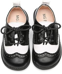 img 4 attached to DADAWEN Classic Lace-Up School Uniform Oxford Comfort Dress Shoes: Ideal Loafer Flats for Boys and Girls (Toddler/Little Kid)
