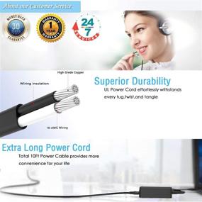 img 2 attached to 💡 65W AC Charger for Lenovo Yoga 730-15, ADLX65NCC2A ADLX45NLC3A ADLX45NCC2A ADLX45NLC2A Laptop Power Supply Adapter Cord