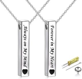 img 4 attached to Eternity Memorial Forever in My Heart Ashes Keepsake Necklace - Urn Necklaces for Women/Girls, Cremation Jewelry in 925 Sterling Silver