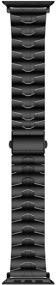 img 1 attached to 🕶️ LDFAS Titanium Metal Watch Band for Apple Watch 44mm 42mm - Enhanced Durability Version Compatible with Apple Watch SE, Series 6/5/4/3 Smartwatch | Black