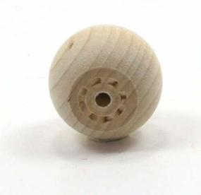 img 1 attached to 🔴 Mylittlewoodshop 1-1/4 inch Diameter Wooden Balls - Pack of 6 | Flat Bottom, Unfinished Wood | WW-KBB125-6