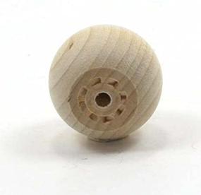 img 3 attached to 🔴 Mylittlewoodshop 1-1/4 inch Diameter Wooden Balls - Pack of 6 | Flat Bottom, Unfinished Wood | WW-KBB125-6