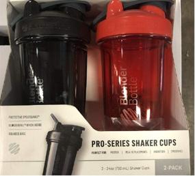 img 4 attached to 🥤 BlenderBottle Pro Series Shaker Bottle BlenderBall – Rounded Base and SpoutGuard – 24 Ounce – 2-Pack (Black and Orange) - Improved SEO