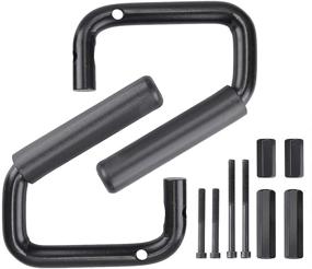 img 4 attached to 🚗 Enhanced Front Grab Handles for Jeep Wrangler JK Unlimited Rubicon Sahara Sport 2007-2017 Roll Bar Grip Handles (Sleek Black, Set of 2)