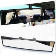 🚘 universal wide angle rear view mirror for cars - u-box car rearview mirrors, 12-inch, 300mm wide convex curve, interior clip-on panoramic rear view mirror logo
