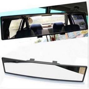 img 4 attached to 🚘 Universal Wide Angle Rear View Mirror for Cars - u-Box Car Rearview Mirrors, 12-inch, 300mm Wide Convex Curve, Interior Clip-On Panoramic Rear View Mirror