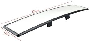 img 3 attached to 🚘 Universal Wide Angle Rear View Mirror for Cars - u-Box Car Rearview Mirrors, 12-inch, 300mm Wide Convex Curve, Interior Clip-On Panoramic Rear View Mirror