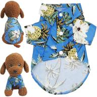 🌺 hawaiian dog shirt puppy polo t-shirts: cute summer pet clothes for small to large dogs and cats логотип