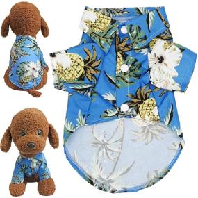 img 4 attached to 🌺 Hawaiian Dog Shirt Puppy Polo T-Shirts: Cute Summer Pet Clothes for Small to Large Dogs and Cats